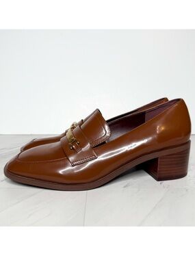 Franco Sarto Dalia Brown Square Toe Heeled Loafer 10M